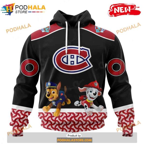 Personalized NHL Montreal Canadiens Paw Patrol Design Shirt 3D Hoodie