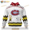 Personalized NHL Montreal Canadiens Peanuts Snoopy Design Shirt 3D Hoodie