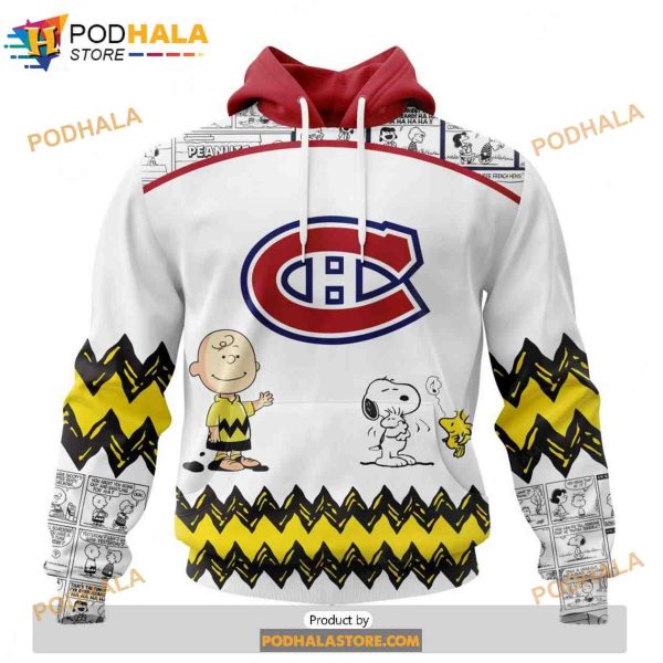 Personalized NHL Montreal Canadiens Peanuts Snoopy Design Shirt 3D Hoodie