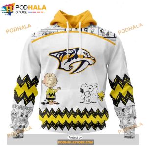 Personalized NHL Nashville Predators Peanuts Snoopy Design Shirt 3D Hoodie Gift