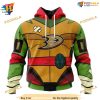 Personalized NHL Ninja Turtles Design Anaheim Ducks Merch Hoodie 3D