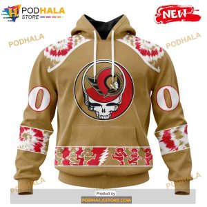 Personalized NHL Ottawa Senators Grateful Dead Design Shirt 3D Hoodie