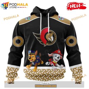 Personalized NHL Ottawa Senators Paw Patrol Design Shirt 3D Hoodie