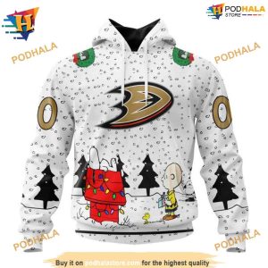 Personalized NHL Peanuts Design Anaheim Ducks Hoodie 3D Unique Ducks Merch