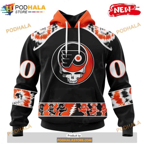 Personalized NHL Philadelphia Flyers Grateful Dead Design Shirt 3D Hoodie