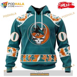 Personalized NHL San Jose Sharks Grateful Dead Design Shirt 3D Hoodie