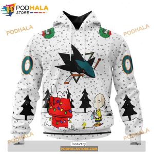 Personalized NHL San Jose Sharks Peanuts Snoopy Design Shirt 3D Hoodie