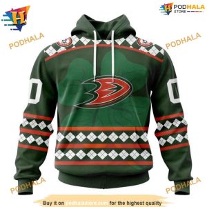 Personalized NHL St Patrick’s Day Hockey Ducks Apparel Hoodie 3D