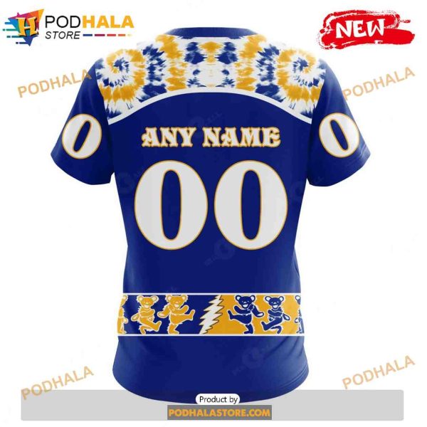 Personalized NHL St. Louis Blues Grateful Dead Design Shirt 3D Hoodie