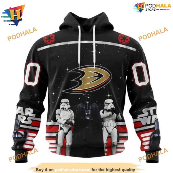 Personalized NHL Star Wars May The 4th Anaheim Ducks Hoodie 3D