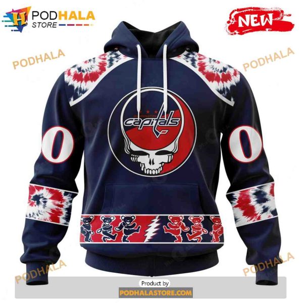 Personalized NHL Washington Capitals Grateful Dead Design Shirt 3D Hoodie