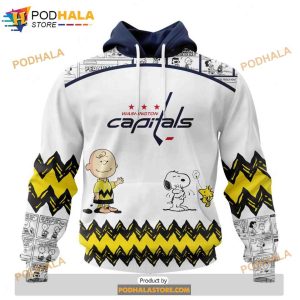 Personalized NHL Washington Capitals Peanuts Snoopy Design Shirt 3D Hoodie