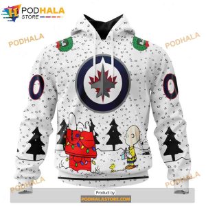 Personalized NHL Winnipeg Jets Peanuts Snoopy Design Shirt 3D Hoodie