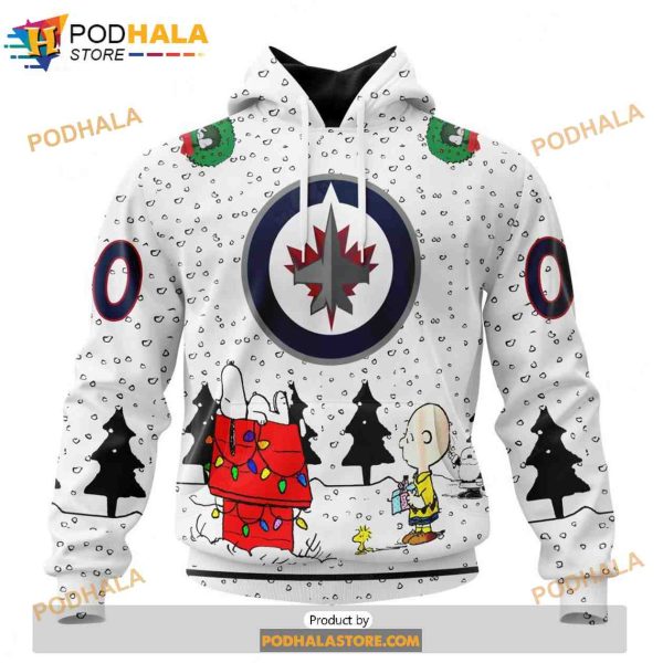 Personalized NHL Winnipeg Jets Peanuts Snoopy Design Shirt 3D Hoodie