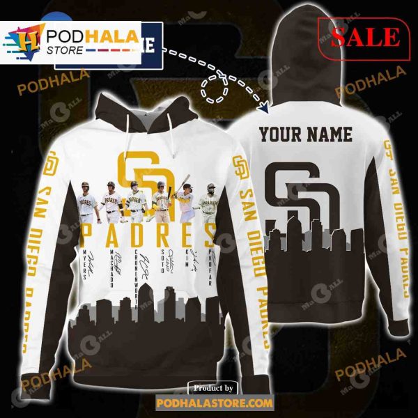 Personalized San Diego Padres Players Signatures Sweatshirt 3D Hoodie