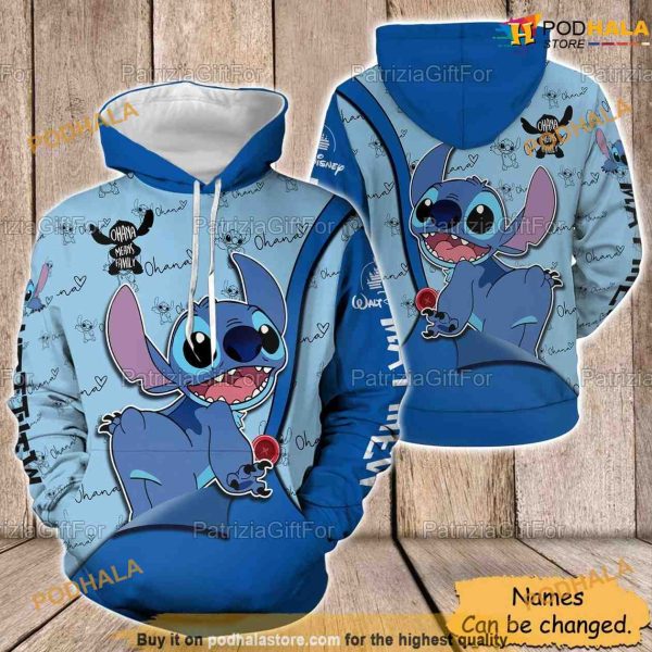 Personalized Stitch Stitch Ohana Mean Family Funny Christmas Hoodie 3D