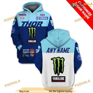 Personalized Yamalube Monster 3D Racing Thor Yamaha Motorsport Christmas Hoodie 3D