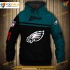 Philadelphia Eagles 3D Skull Hoodie Pullover Sweatshirt