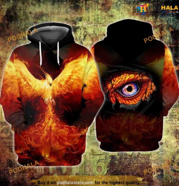 Phoenix Eyes Eagle 3D Funny Christmas Hoodie