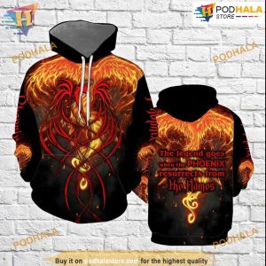 Phoenix Tattoo All Over Printed 3D Hoodie Sweatshirt