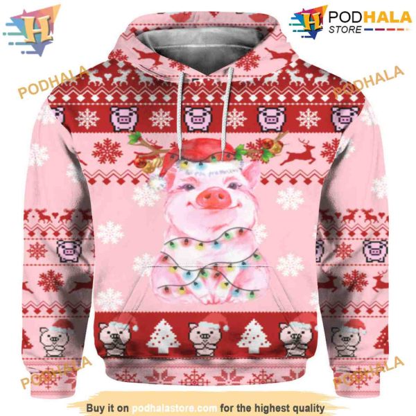 Pig 3D Funny Hoodie Christmas