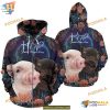 Pig Farm Flower Unisex Print All 3D Christmas Hoodie