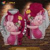 Piglet And Flowers Winnie The Pooh All Over Print 3D Hoodie