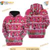 Pink Christmas Disney 3D All Over Printed Hoodie