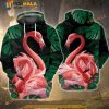 Pink Flamingo Tropical 3D Hoodie Sweatshirt For Women