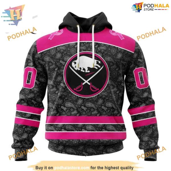 Pink In The Rink Breast Cancer NHL Special Buffalo Sabres 3D Hoodie