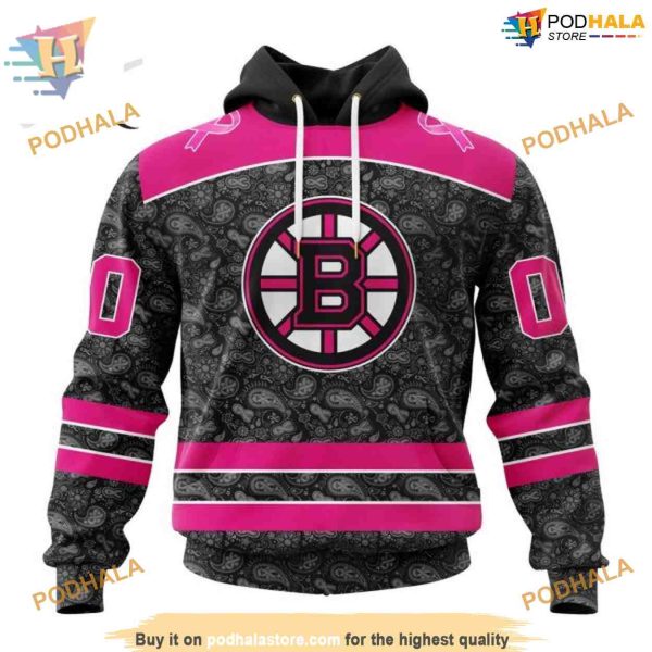 Pink In The Rink Special NHL Boston Bruins Hoodie 3D