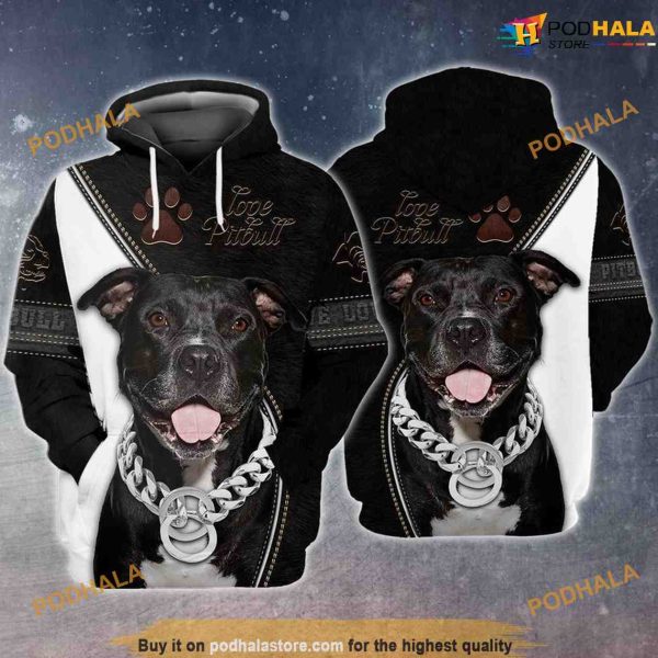 Pitbull Dog Lover 3D Funny Christmas Hoodie