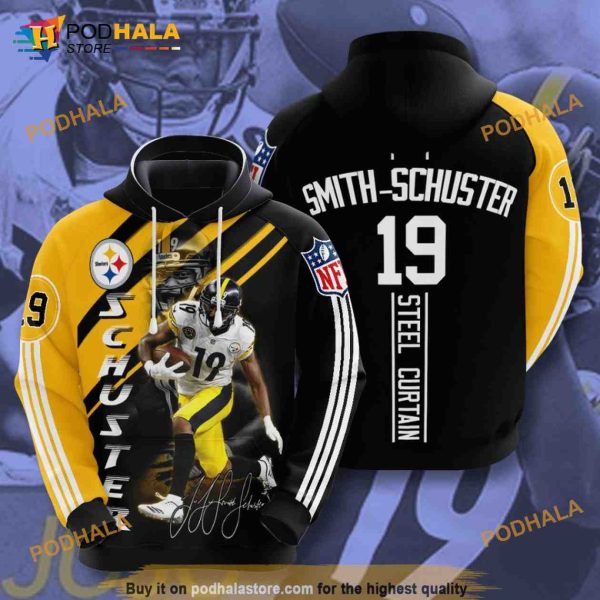 Pittsburgh Steelers Smith Schuster 19 NFL 3D Hoodie