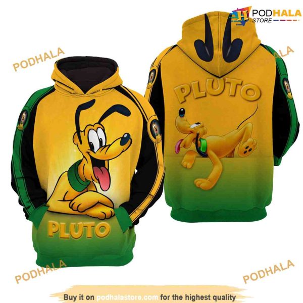 Pluto Dog Disney AOP Unisex Funny Christmas Hoodie 3D