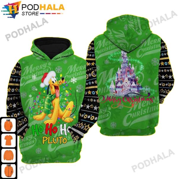 Pluto Dog Disney Christmas AOP 3D Hoodie