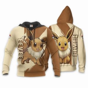 Pokemon Eevee Anime Manga 3D Hoodie Sweatshirt