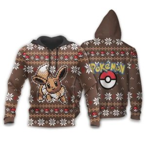 Pokemon Ugly Christmas Eevee Xmas Anime Manga 3D Hoodie Sweatshirt