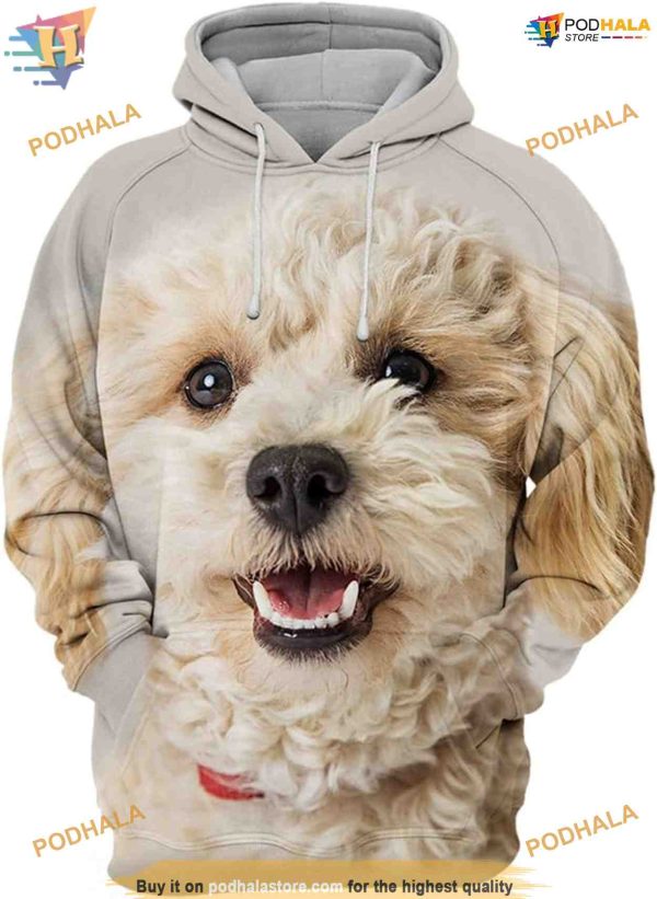 Poodle Dog Full Printing 3D Hoodie Sweatshirt