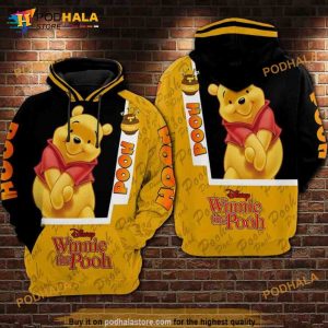 Pooh Honey Cartoon Winnie The Pooh All Over Print 3D Hoodie