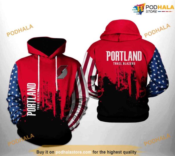 Portland Trail Blazers NBA Team US NBA Hoodie 3D