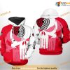 Portland Trailblazers NBA Team Skull NBA Hoodie 3D