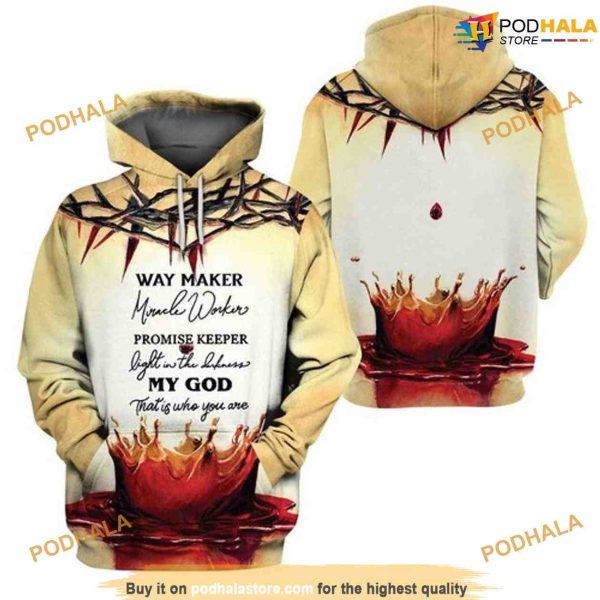 Precept Jesus All Over Printed 3D Funny Christmas Hoodie