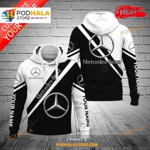 Premium Mercedes Benz Luxury Mix Black White Style Sweatshirt 3D Hoodie