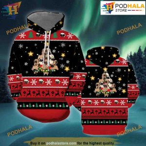 Pug Christmas Tree 3D Funny Hoodie Christmas