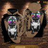 Pug Dog Brown Over Print 3D Funny Christmas Hoodie