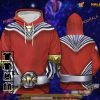 Red Rangers Cosmic Fury Galaxy Red 3D Hoodie For Christmas Gift