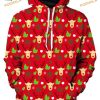 Reindeer Xmas Light 3D Hoodie