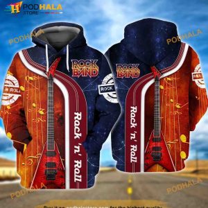 Rock N Roll Guitar 3D Hoodie