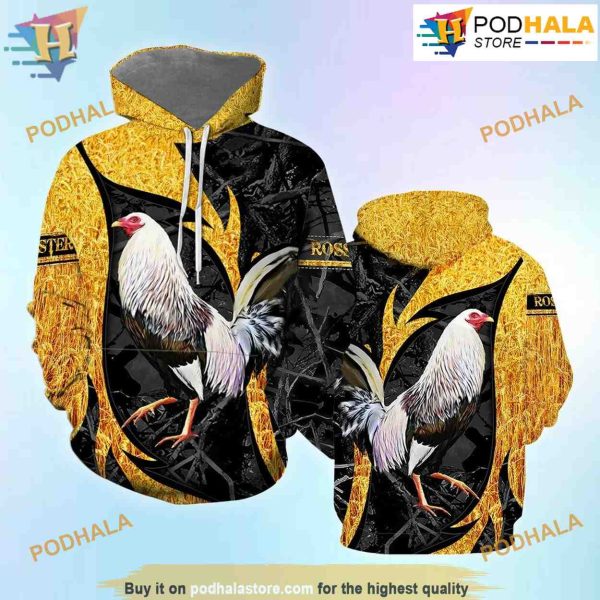 Rooster 3D Funny Hoodie Christmas