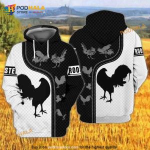 Rooster All Over Print 3D Hoodie